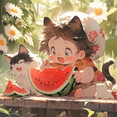 埋头吃瓜头像动漫,动漫风“埋头吃瓜”头像背后的故事