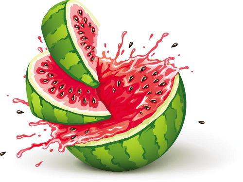 娃娃画画吃瓜图片